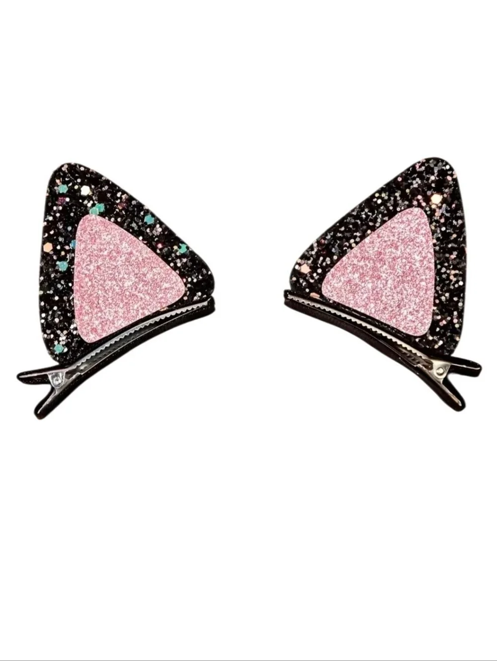 Glitter Cat Ear Hair Clips